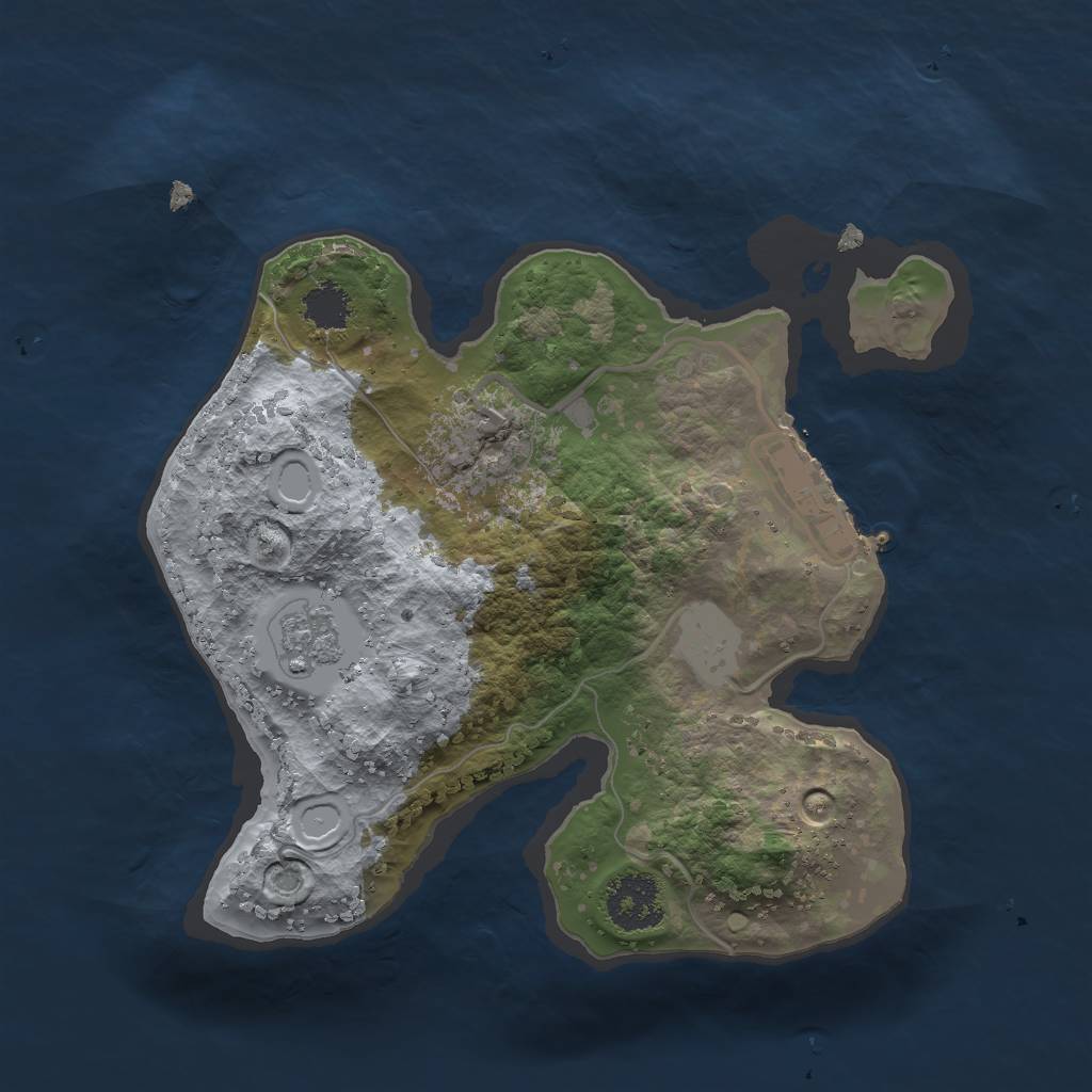 Rust Map: Procedural Map, Size: 2000, Seed: 837379722, 7 Monuments