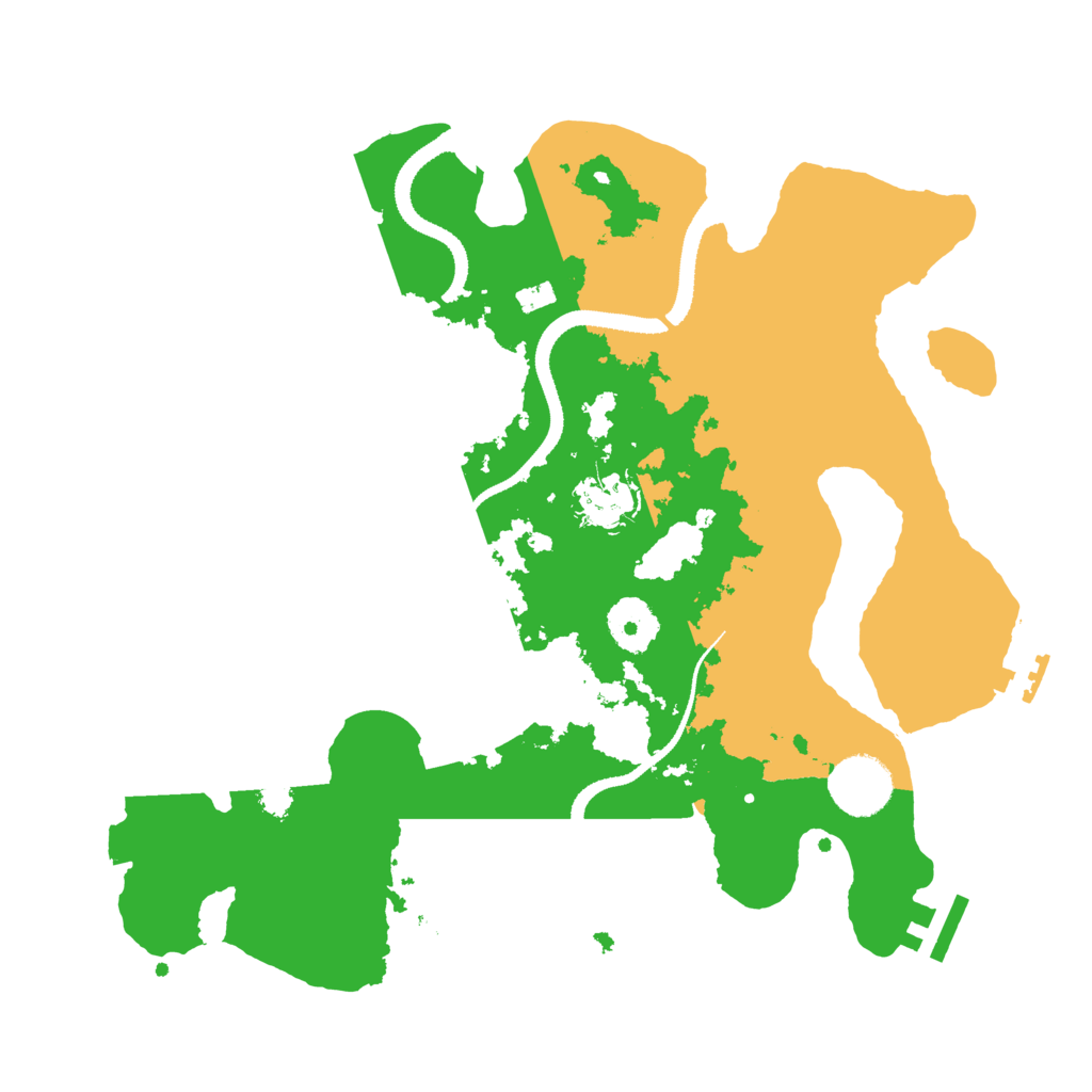Biome Rust Map: Procedural Map, Size: 3200, Seed: 79876489