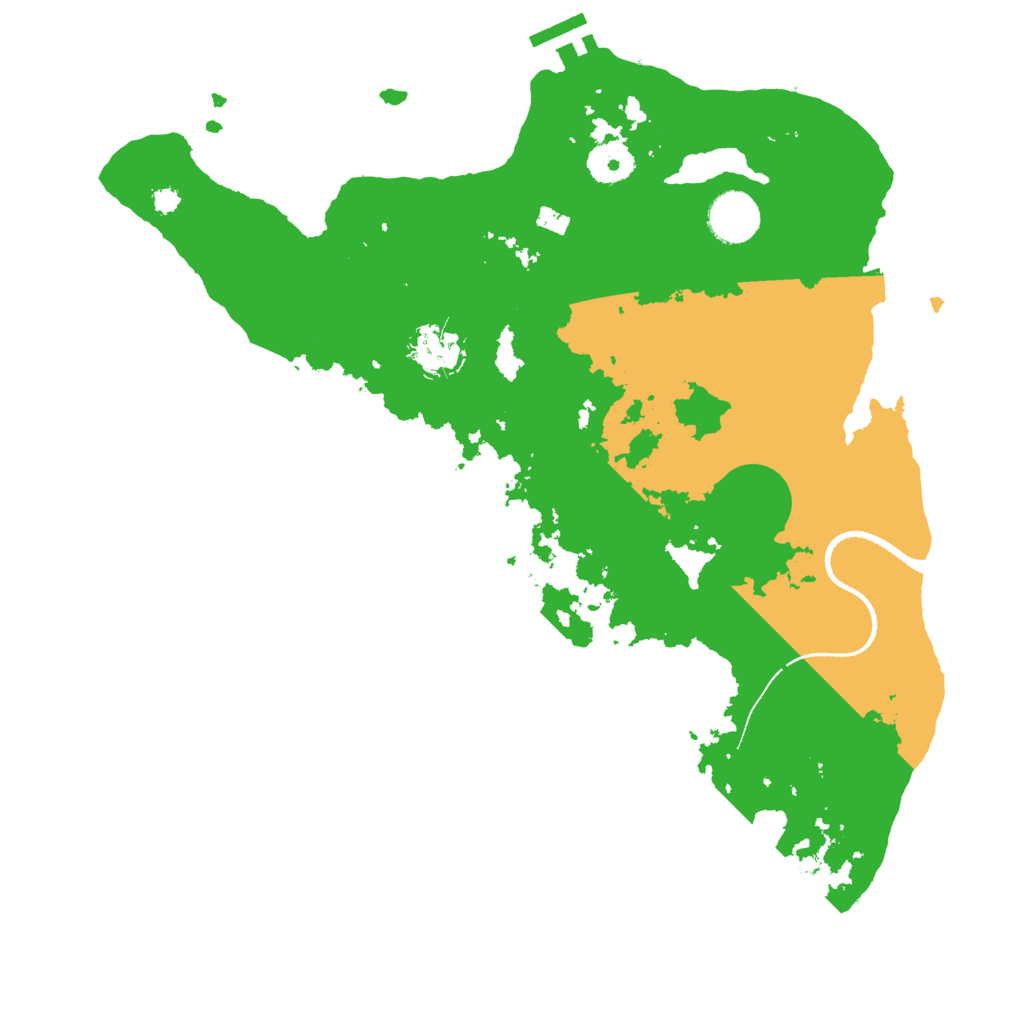 Biome Rust Map: Procedural Map, Size: 3500, Seed: 168681