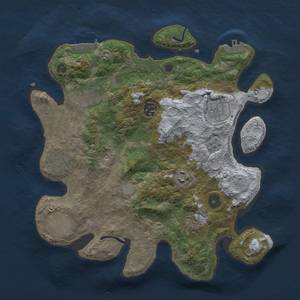 Thumbnail Rust Map: Procedural Map, Size: 3300, Seed: 420, 17 Monuments