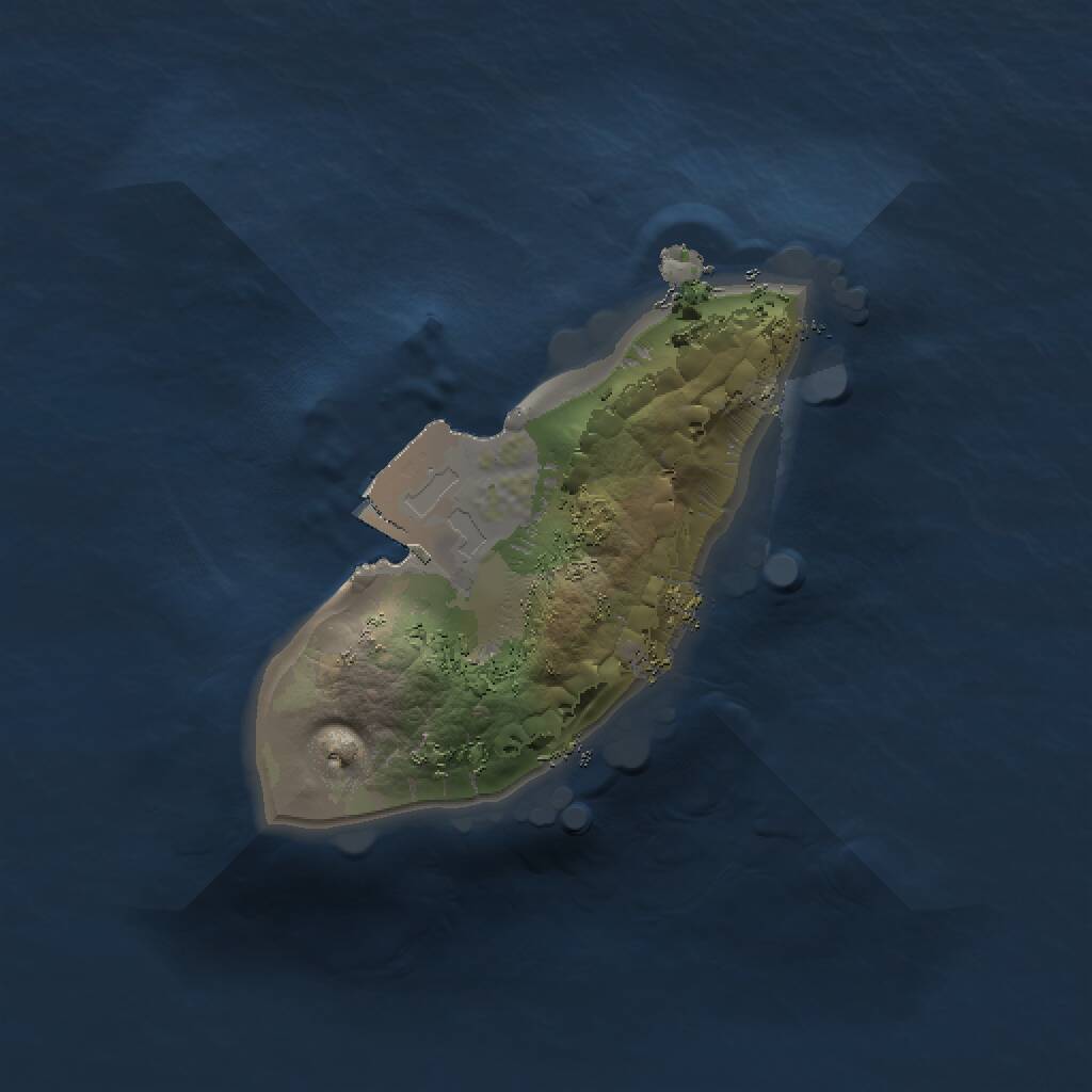 Rust Map: Procedural Map, Size: 1000, Seed: 199080290, 1 Monuments