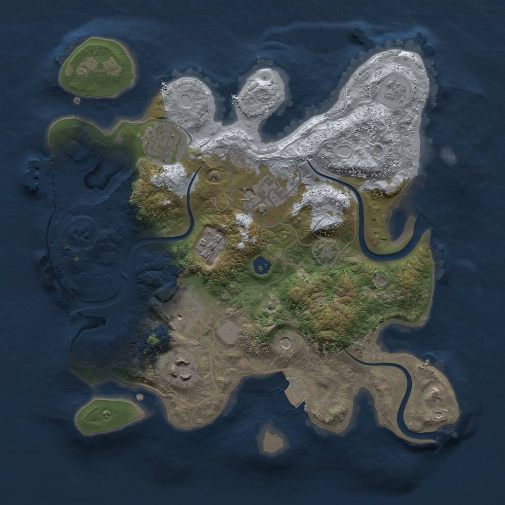 Rust Map: Procedural Map, Size: 2800, Seed: 86097680, 10 Monuments