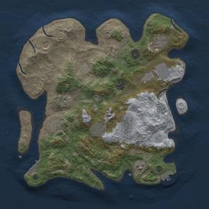 Thumbnail Rust Map: Procedural Map, Size: 3500, Seed: 1310838847, 17 Monuments