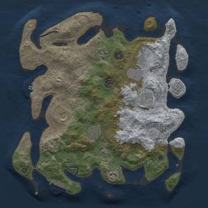 Thumbnail Rust Map: Procedural Map, Size: 3500, Seed: 1052023, 16 Monuments