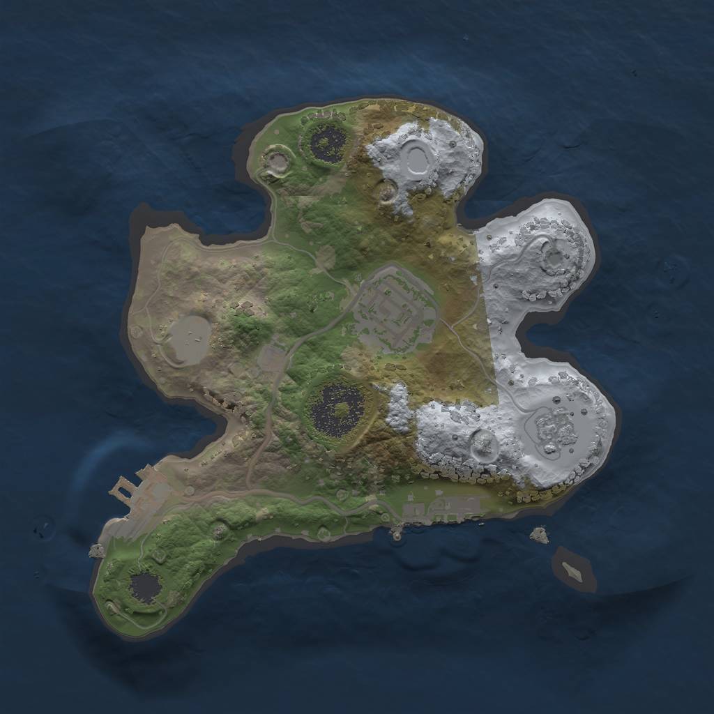 Rust Map: Procedural Map, Size: 2000, Seed: 767803032, 9 Monuments