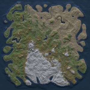 Thumbnail Rust Map: Procedural Map, Size: 6000, Seed: 592, 17 Monuments