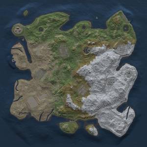 Thumbnail Rust Map: Procedural Map, Size: 3500, Seed: 17819, 17 Monuments