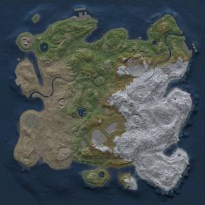 Thumbnail Rust Map: Procedural Map, Size: 3500, Seed: 17819, 13 Monuments