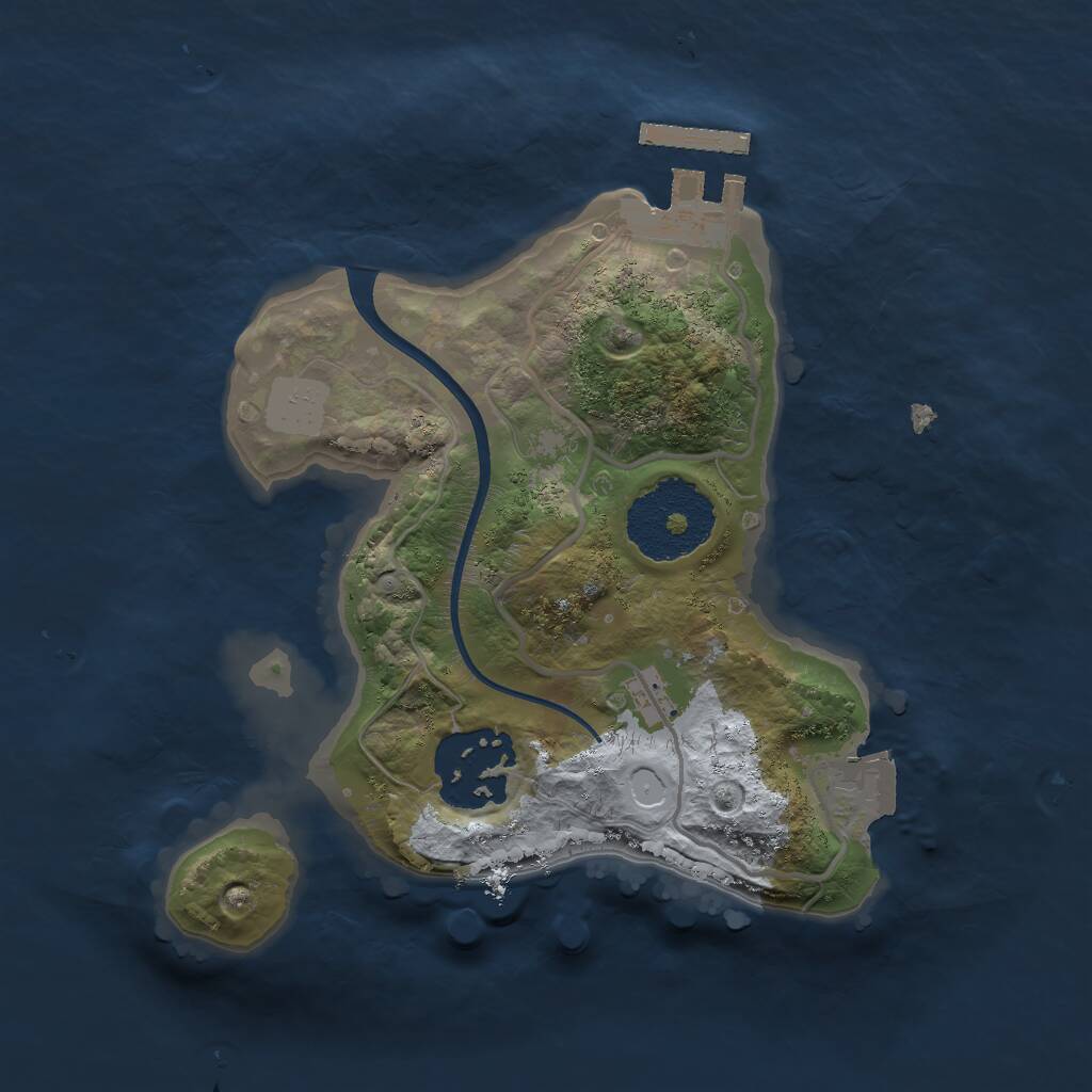 Rust Map: Procedural Map, Size: 2000, Seed: 195183583, 3 Monuments