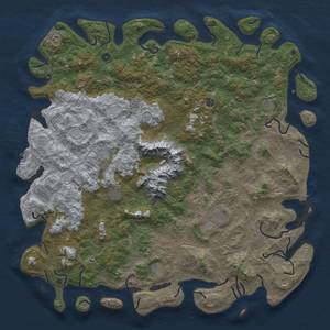 Thumbnail Rust Map: Procedural Map, Size: 6000, Seed: 3486489, 20 Monuments