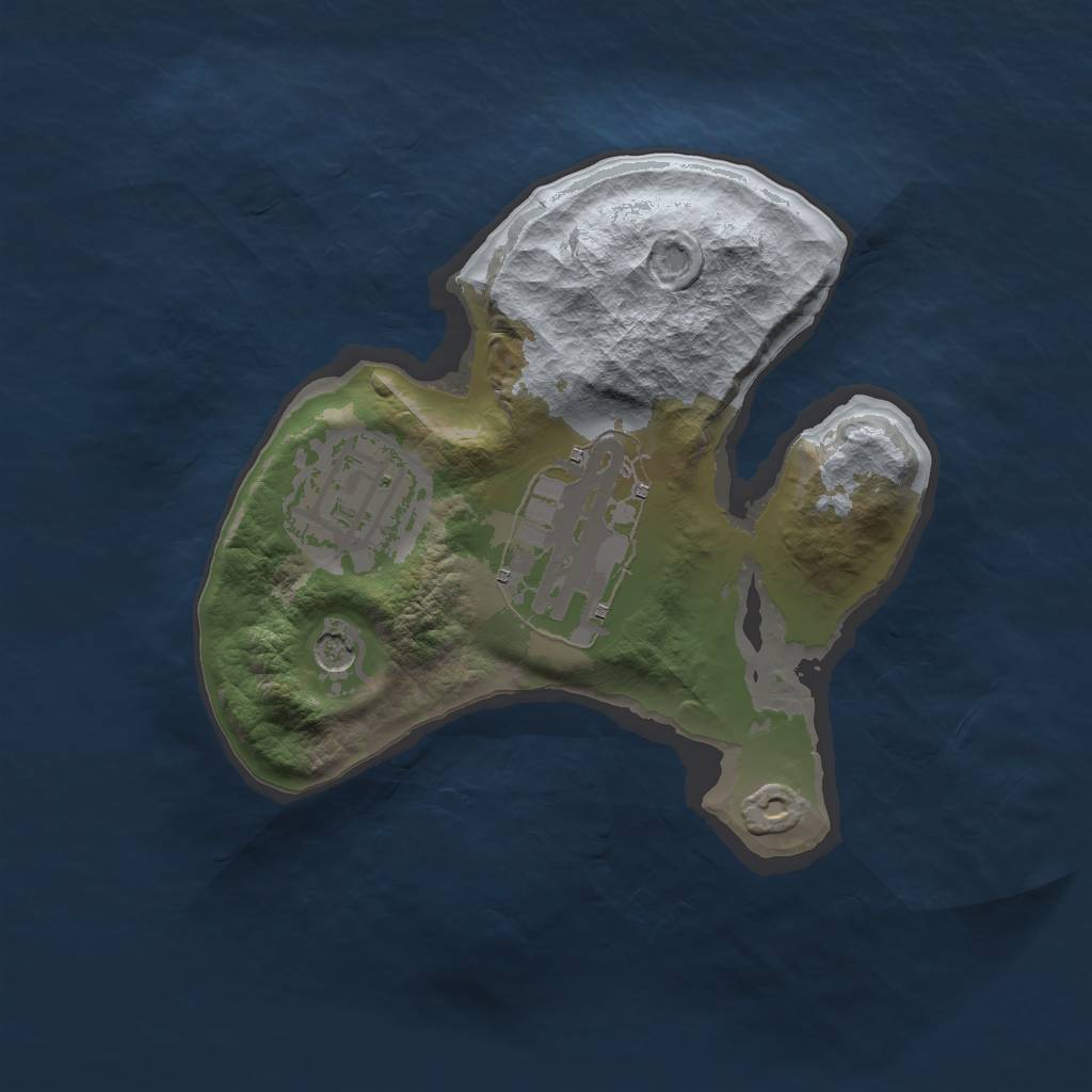 Rust Map: Barren, Size: 1750, Seed: 23113, 5 Monuments