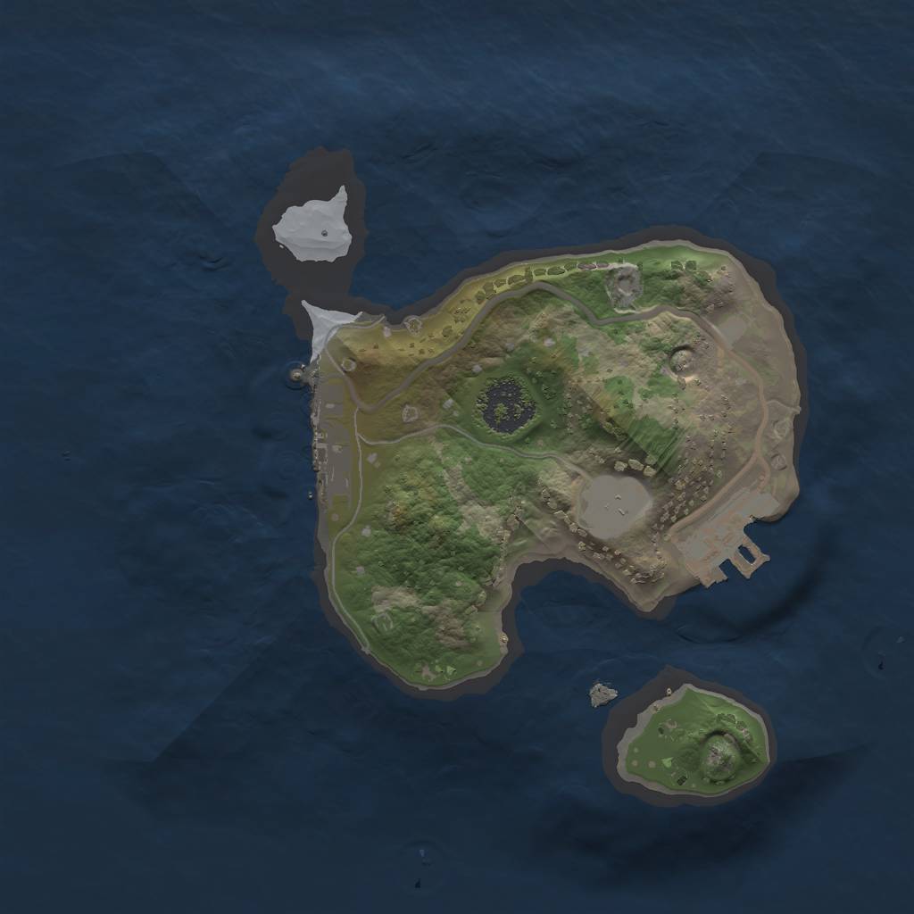 Rust Map: Procedural Map, Size: 1800, Seed: 2092405616, 7 Monuments