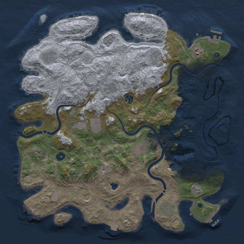 Rust Map: Procedural Map, Size: 4250, Seed: 25295, 17 Monuments