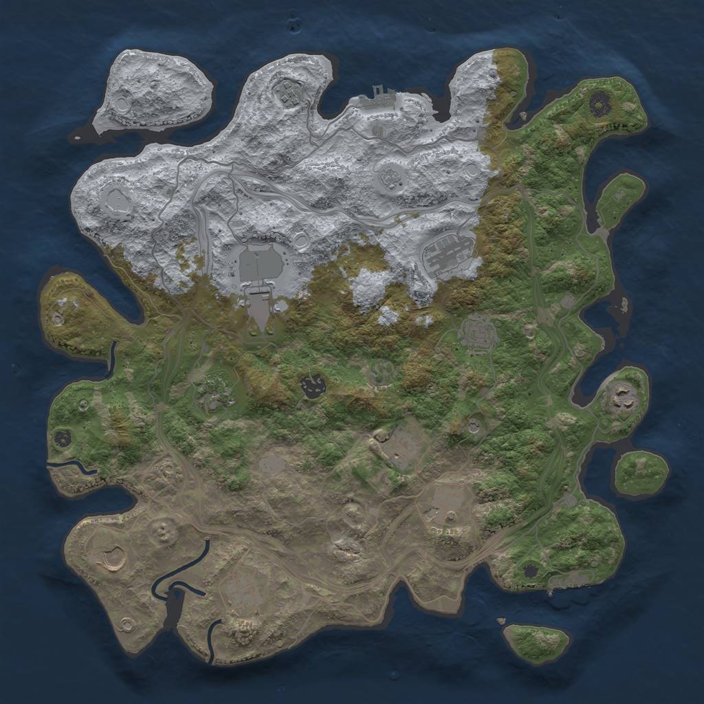 Rust Map: Procedural Map, Size: 4250, Seed: 902100, 20 Monuments