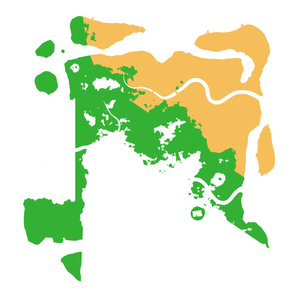 Biome Rust Map: Procedural Map, Size: 3500, Seed: 51979277