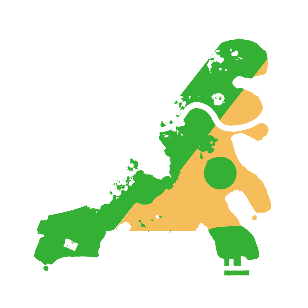 Biome Rust Map: Procedural Map, Size: 2500, Seed: 121314