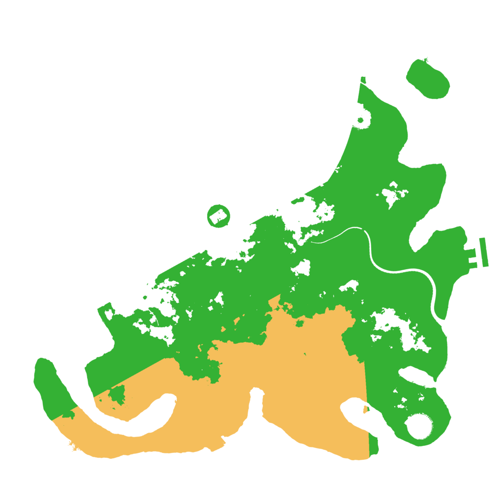 Biome Rust Map: Procedural Map, Size: 3500, Seed: 57576507