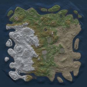 Thumbnail Rust Map: Procedural Map, Size: 4500, Seed: 1224224535, 20 Monuments