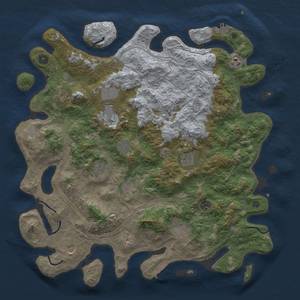 Thumbnail Rust Map: Procedural Map, Size: 4500, Seed: 335317566, 20 Monuments