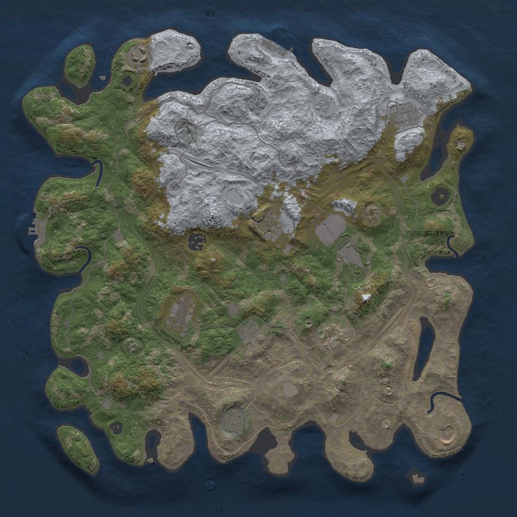 Rust Map: Procedural Map, Size: 4250, Seed: 203071052, 18 Monuments