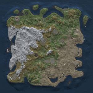 Thumbnail Rust Map: Procedural Map, Size: 4250, Seed: 532881374, 19 Monuments