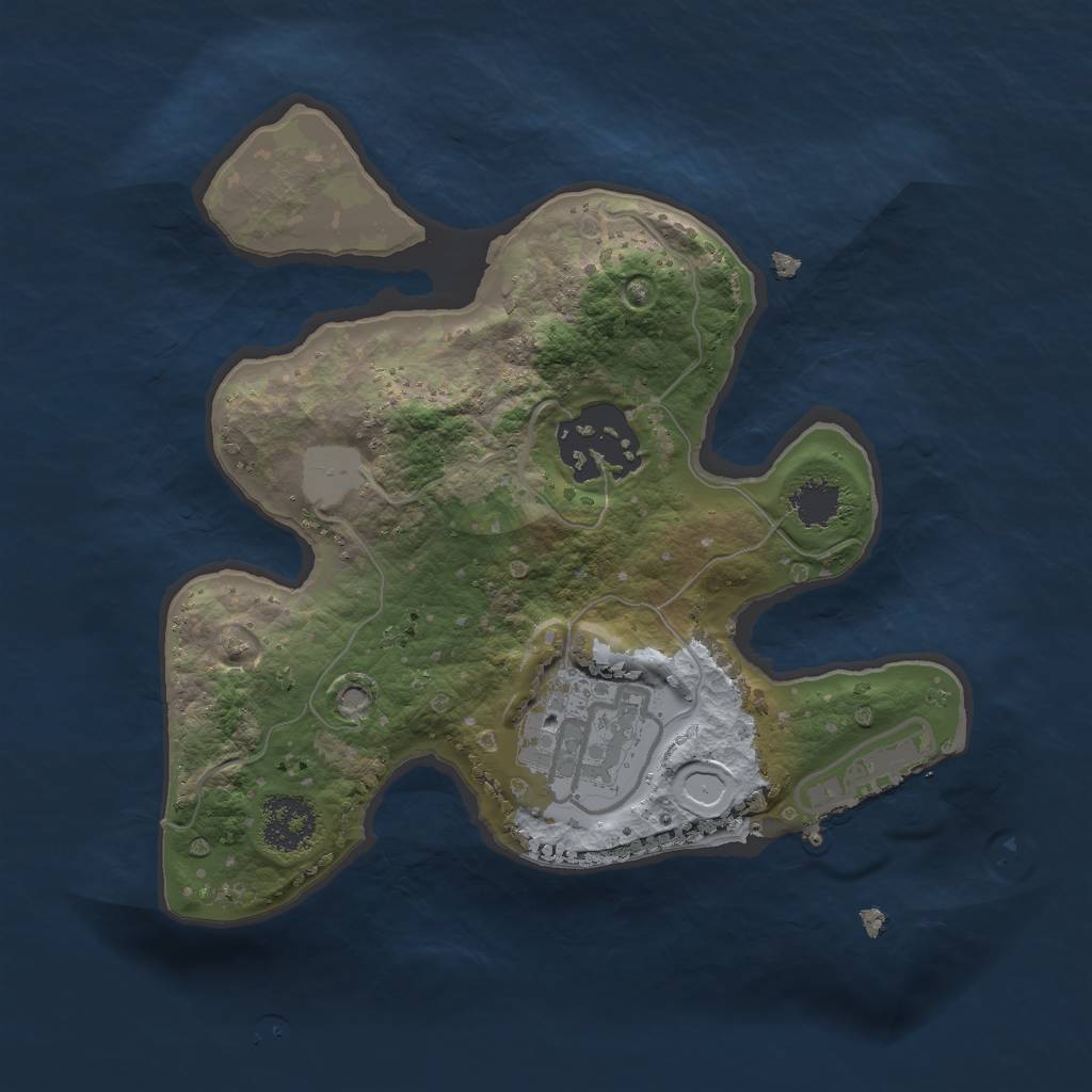 Rust Map: Procedural Map, Size: 2000, Seed: 138081137, 8 Monuments