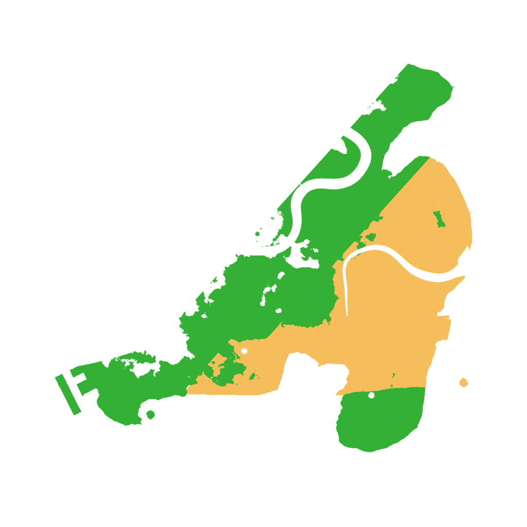 Biome Rust Map: Procedural Map, Size: 2500, Seed: 1105