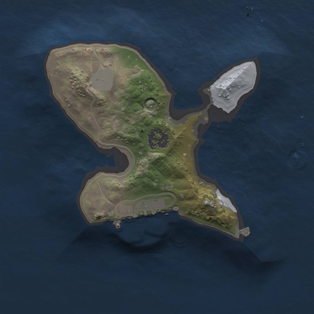 Rust Map: Procedural Map, Size: 1500, Seed: 3251, 4 Monuments