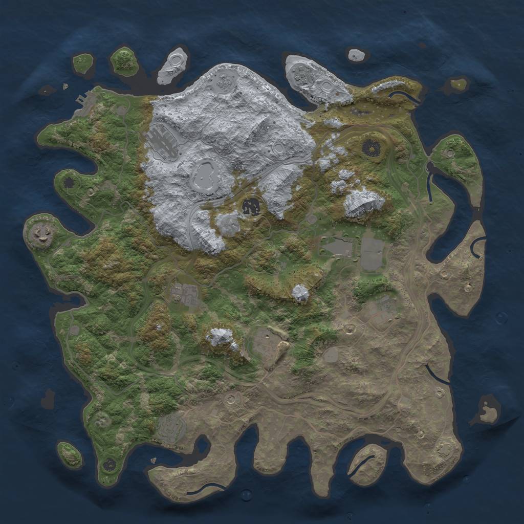 Rust Map: Procedural Map, Size: 4250, Seed: 18817, 15 Monuments