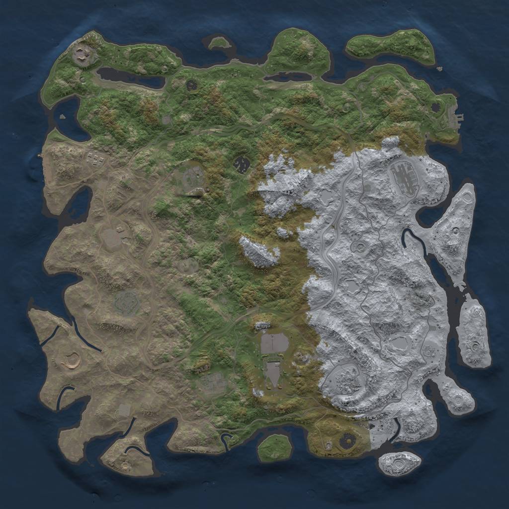 Rust Map: Procedural Map, Size: 4701, Seed: 236, 20 Monuments