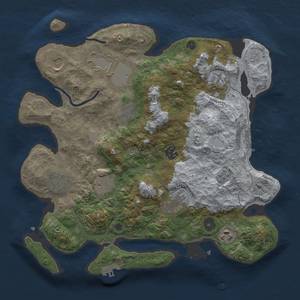 Thumbnail Rust Map: Procedural Map, Size: 3500, Seed: 1723336008, 17 Monuments