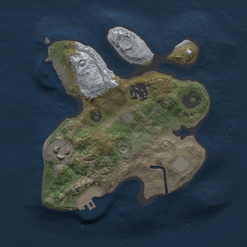 Rust Map: Procedural Map, Size: 2000, Seed: 69734654, 10 Monuments