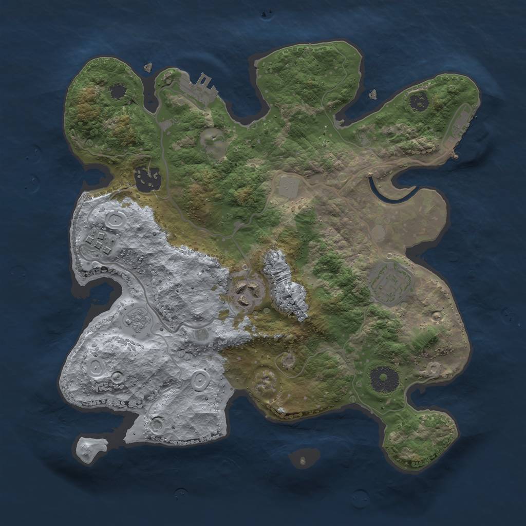 Rust Map: Procedural Map, Size: 2850, Seed: 373, 10 Monuments