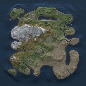 Thumbnail Rust Map: Procedural Map, Size: 3000, Seed: 84383, 16 Monuments