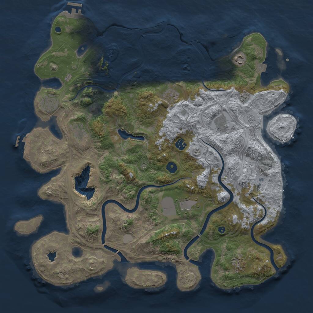 Rust Map: Procedural Map, Size: 4352, Seed: 1337, 15 Monuments