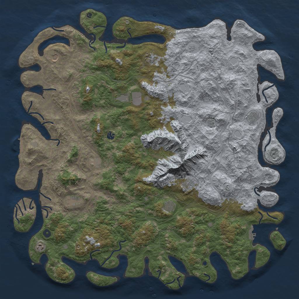 Rust Map: Procedural Map, Size: 5800, Seed: 793597, 18 Monuments