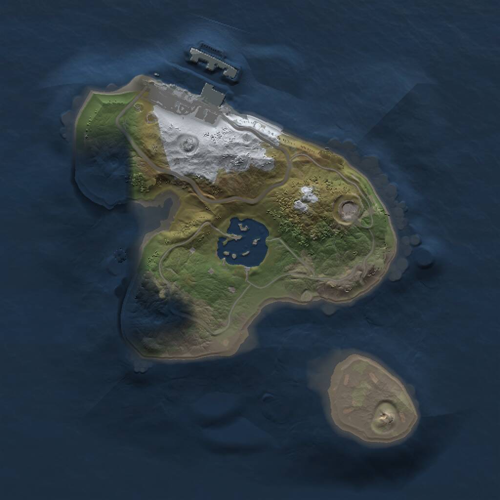 Rust Map: Procedural Map, Size: 1500, Seed: 293679824, 3 Monuments