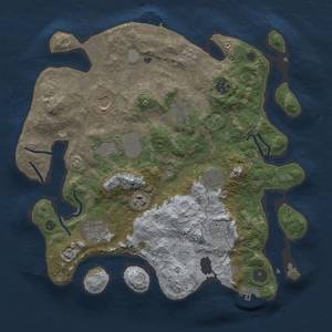 Thumbnail Rust Map: Procedural Map, Size: 3500, Seed: 1485799513, 17 Monuments