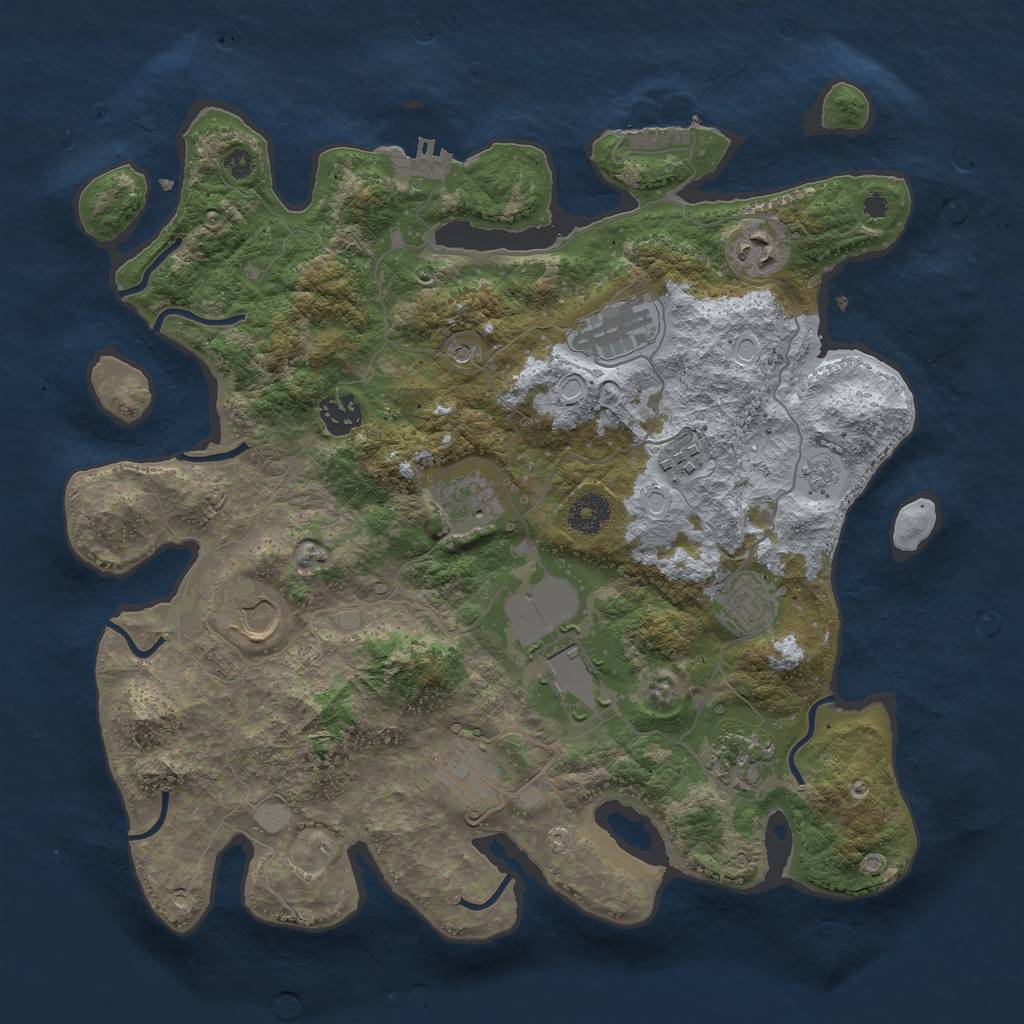 Rust Map: Procedural Map, Size: 3700, Seed: 1771986881, 19 Monuments