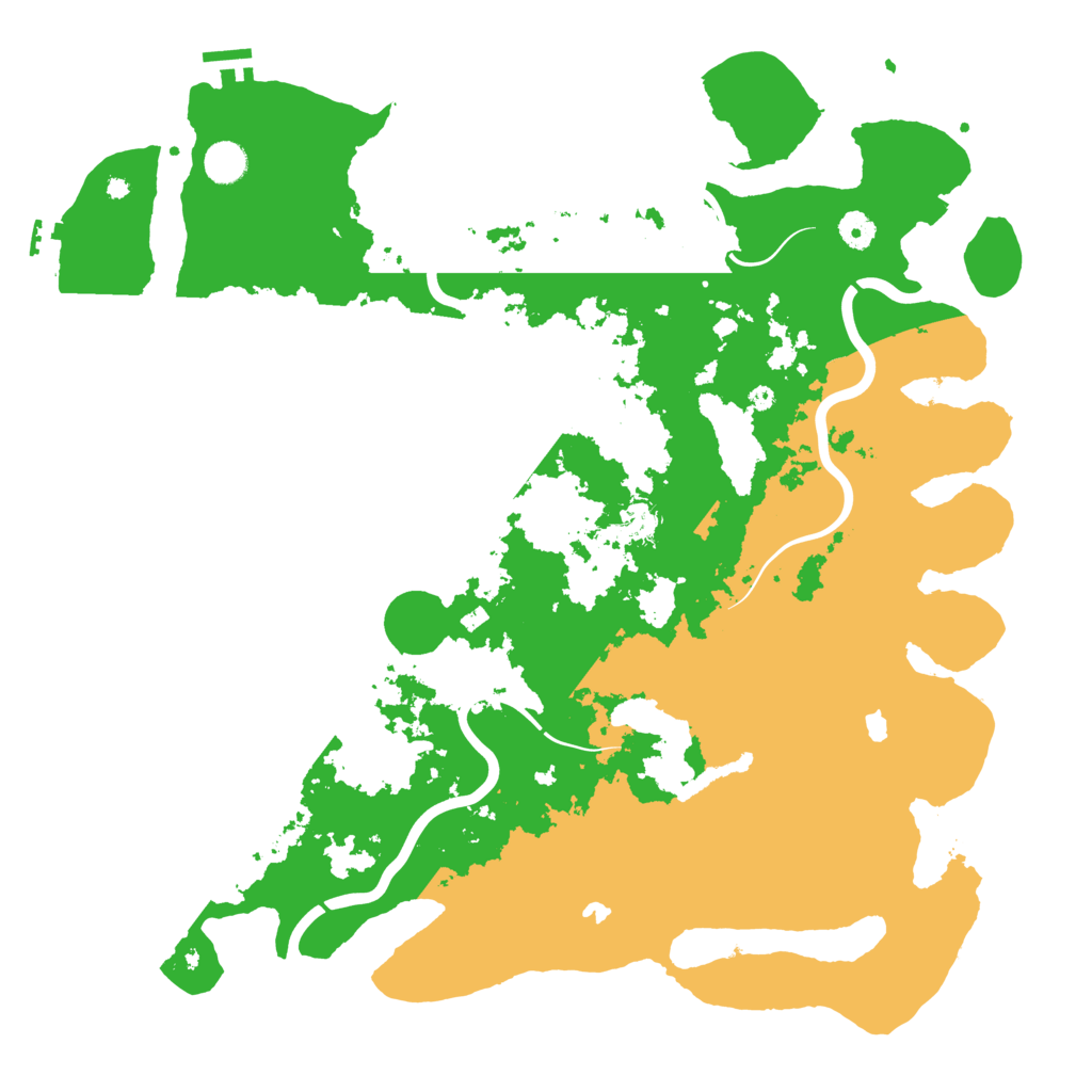 Biome Rust Map: Procedural Map, Size: 4500, Seed: 663282668