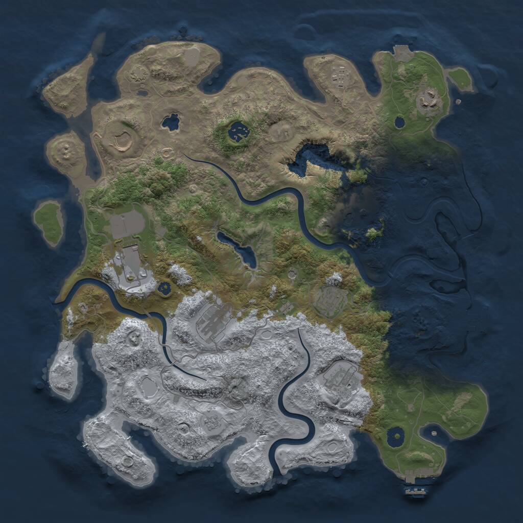 Rust Map: Procedural Map, Size: 4000, Seed: 700, 15 Monuments
