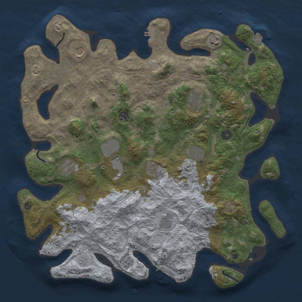 Rust Map: Procedural Map, Size: 4250, Seed: 24323, 18 Monuments