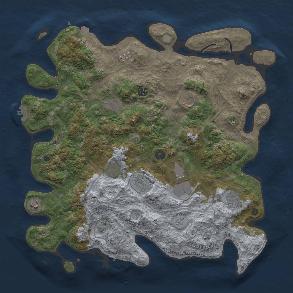 Rust Map: Procedural Map, Size: 4250, Seed: 19796, 17 Monuments