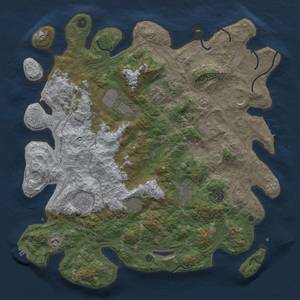 Thumbnail Rust Map: Procedural Map, Size: 4500, Seed: 249111155, 19 Monuments