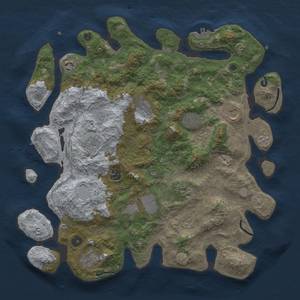 Thumbnail Rust Map: Procedural Map, Size: 4096, Seed: 12345, 18 Monuments