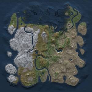 Thumbnail Rust Map: Procedural Map, Size: 4096, Seed: 12345, 15 Monuments