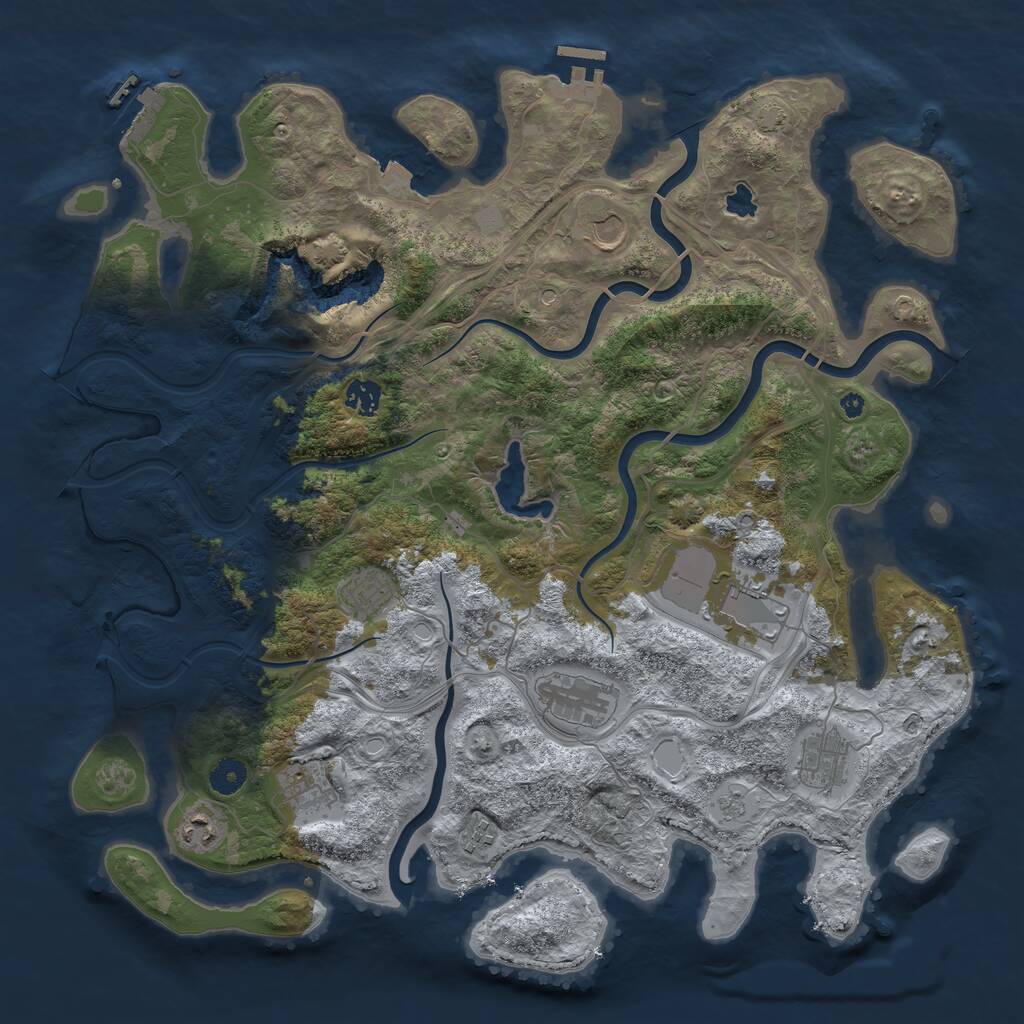 Rust Map: Procedural Map, Size: 4250, Seed: 346232, 15 Monuments
