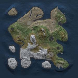 Thumbnail Rust Map: Procedural Map, Size: 2500, Seed: 2142103817, 9 Monuments