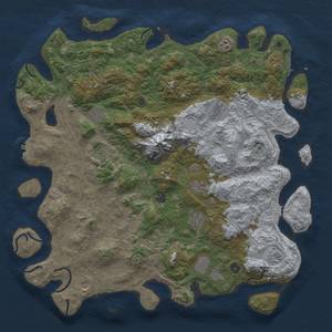 Thumbnail Rust Map: Procedural Map, Size: 5000, Seed: 1934405137, 18 Monuments