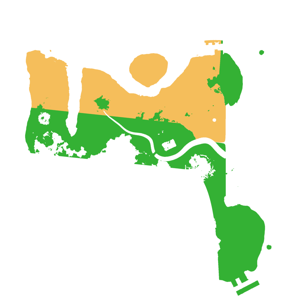 Biome Rust Map: Procedural Map, Size: 2500, Seed: 13564